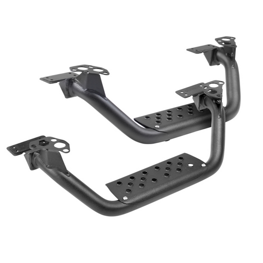 Go Rhino 2024+ Tacoma Dominator Extreme D6 SideSteps - Black - 4in Drop Down Steps (Pair)