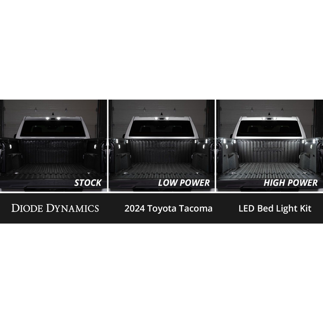 Diode Dynamics 2024+ Tacoma Stage Series LED Bed Light Kit - White Diffused2