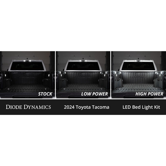 Diode Dynamics 2024+ Tacoma Stage Series LED Bed Light Kit - White Diffused2